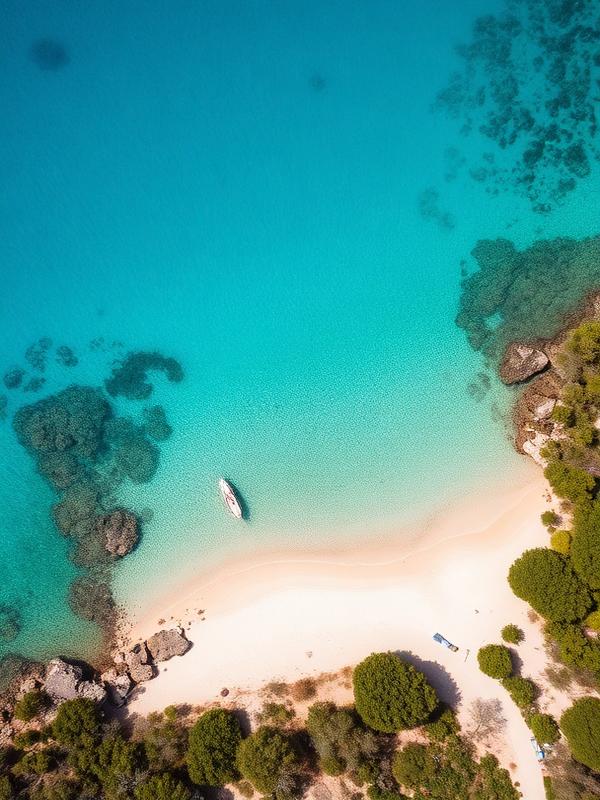 Turquoise cove in Corsica